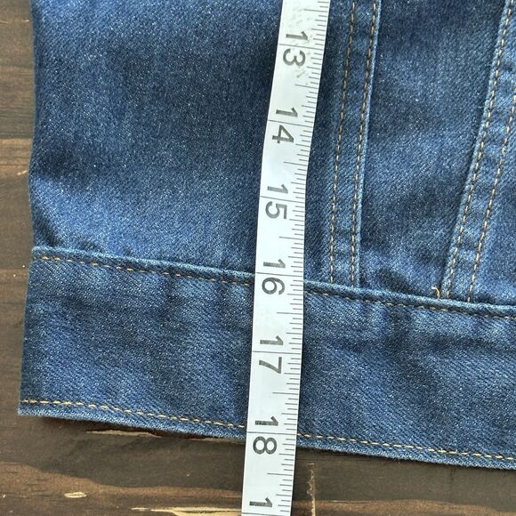 VTG Levi's Strauss Wheat Label 70’s 80’s Orange Tab Denim Cropped Jacket S - Picture 8 of 10